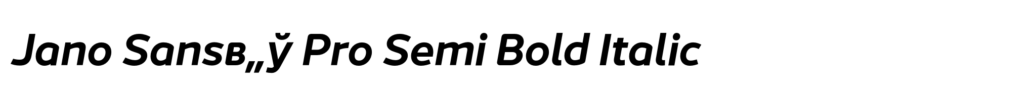 Jano Sansв„ў Pro Semi Bold Italic image
